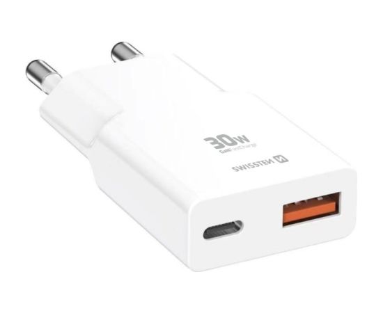 Swissten Slim Travel GaN USB-C / USB Tīkla Lādētājs 30W