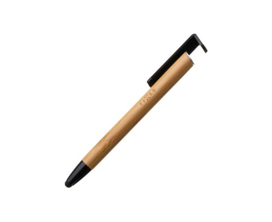 Fixed Pen With Stylus and Stand 3 in 1 Pencil Stylus for capacitive displays; Stand for phones and tablets Bamboo