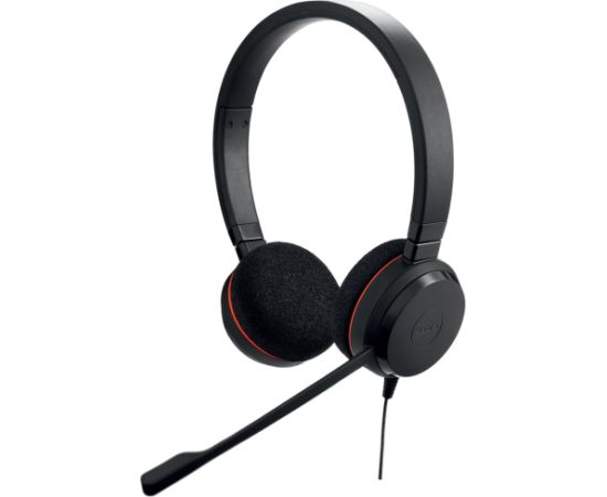 Jabra Evolve 20 Headset Wired Head-band Office/Call center USB Type-C / USB Type-A Black