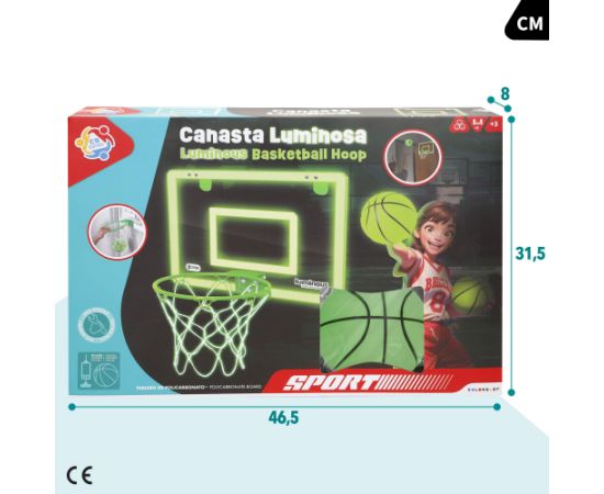 Баскетбольное кольцо Fluorescent Junior с мячом 45x30 см 3+ CB39104