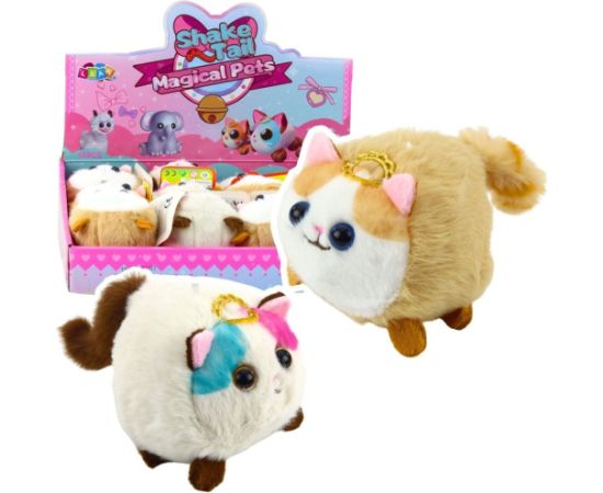 Leantoys Kotek maskotka z kręcącym ogonkiem MIX