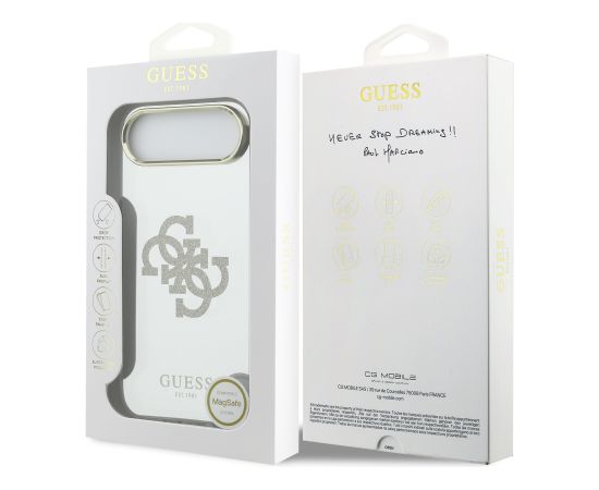 Guess PC/TPU Mirror 4G Glitter Logo MagSafe Case Чехол для Apple iPhone 17 Air