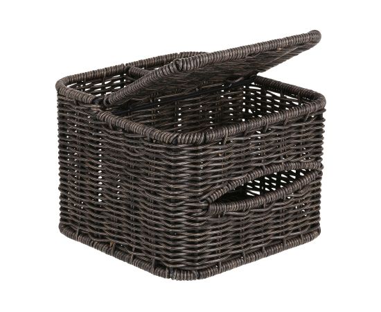 Basket BASILE 18x18xH13,5cm, dark