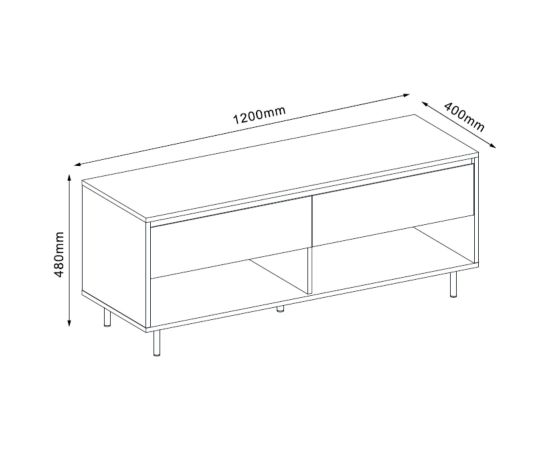 TV table HERTA 120x40xH48cm