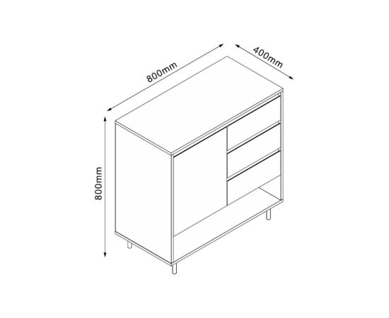 Sideboard HERTA 80x40xH80cm
