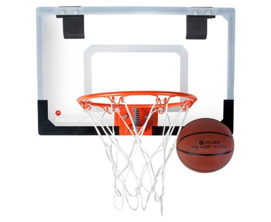 Pure2Improve Basketbal board FunHoop Classic White/Black/Red Metal, Plastic, Rubber Indoor use, hangs on the door