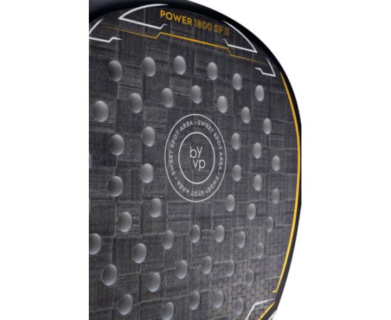 BYVP Padel Racket POWER 1800 II Black/White/Gold