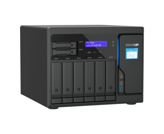 QNAP 8-Bay desktop NAS TS-855X-8G Intel Atom C5125 8-core Processor frequency 2.8 GHz 8 GB