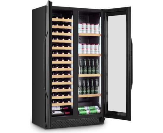 Caso 00674 Wine Cooler WineChef Duo, Up to 122 bottles, Compressor Technology, Black Caso