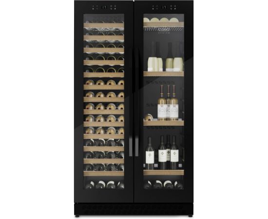 Caso 00674 Wine Cooler WineChef Duo, Up to 122 bottles, Compressor Technology, Black Caso