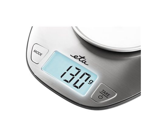 ETA Kitchen scale ETA677890000 Dori Maximum weight (capacity) 5 kg Graduation 1 g Display type LCD Stainless steel