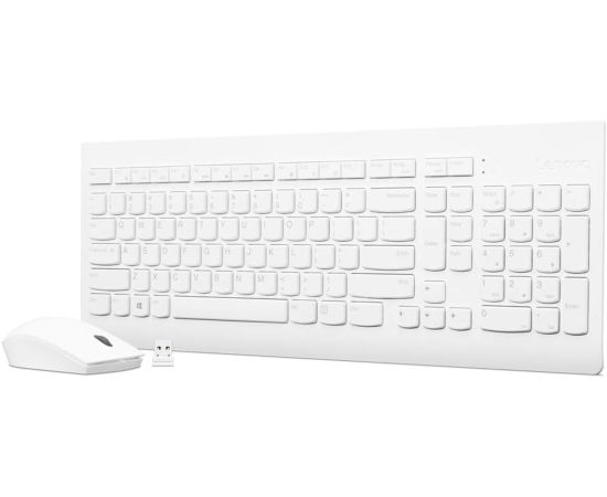 Lenovo Wireless Combo Keyboard and Mouse 510 White 2.4GHz Wireless English Balta klaviatūra