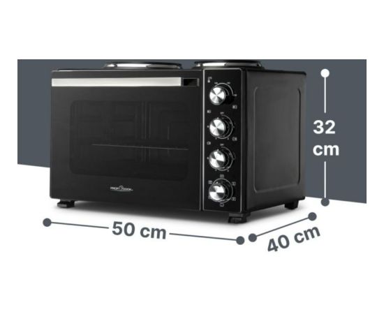 Mini oven with 2 hot plates Proficook