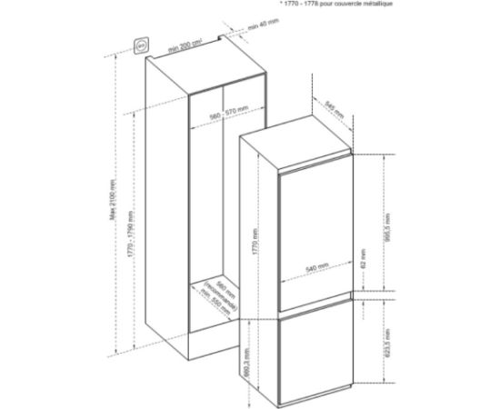 Built-in fridge De Dietrich