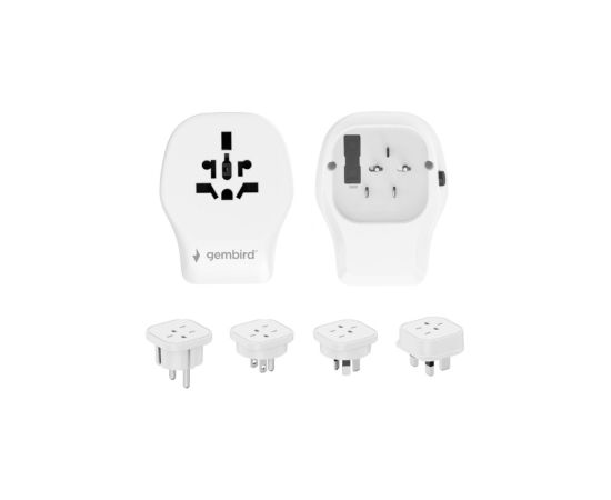 Adapteris Gembird universal travel adapter 20W White