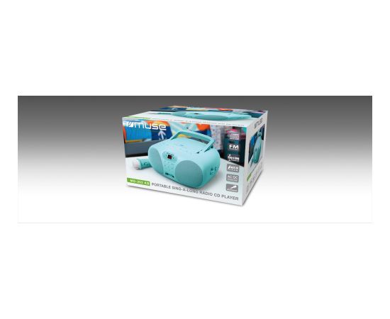 Muse Portable Sing-A-Long Radio CD Player MD-203 KB AUX in CD player FM radio