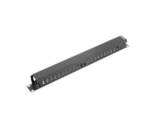 Lanberg 19" cable management panel type A 1U AK-1201-B Black