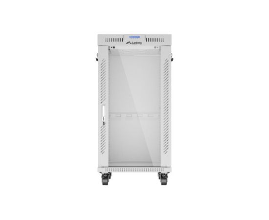 Lanberg Rack cabinet 19" free-standing 22U/600x800 (flat pack) with glass door FF01-6822-12SL Grey