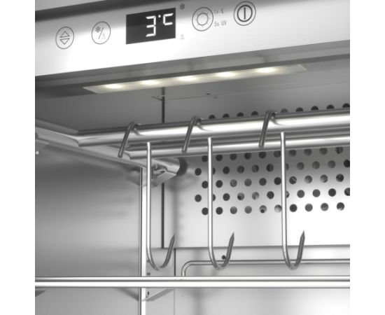 Caso Dry aging cabinet with compressor technology DryAged Master 63 Energy efficiency class Not apply Food-ageing cabinet with compressor technology Free standing Bottles capacity Not apply Cooling type  Compressor technology Stainless steel