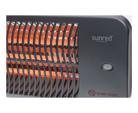 SUNRED Heater LUG-2000W, Lugo Quartz Wall Infrared 2000 W Grey IP24
