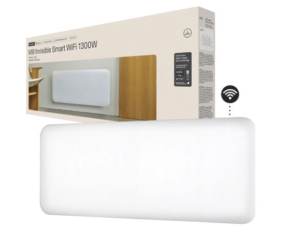 Mill Invisible Smart WiFi Heater PA1300WIFI4 Panel Heater 1300 W Suitable for rooms up to 15-19 m² White IPX4