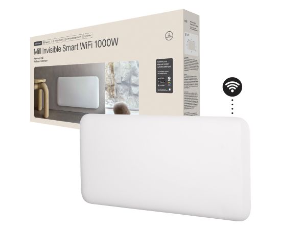 Mill Invisible Smart WiFi Heater PA1000WIFI4 Panel Heater 1000 W Suitable for rooms up to 12-16 m² White IPX4