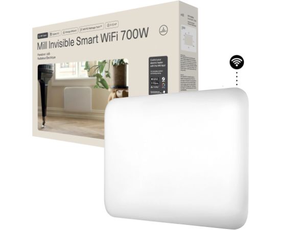 Mill Invisible Smart WiFi Heater PA700WIFI4 Panel Heater 700 W Suitable for rooms up to 9-12 m² White IPX4