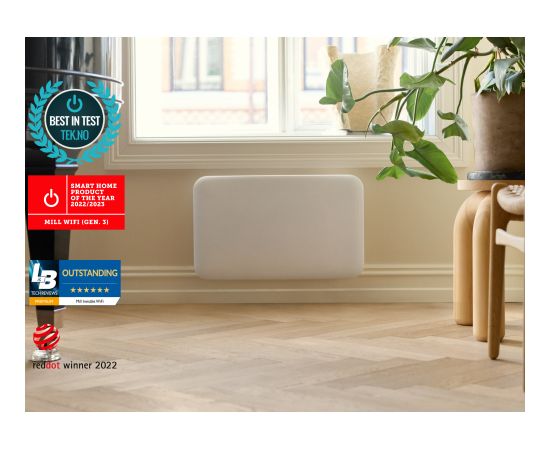 Mill Invisible Smart WiFi Heater PA700WIFI4 Panel Heater 700 W Suitable for rooms up to 9-12 m² White IPX4