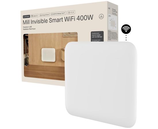 Mill Invisible Smart WiFi Heater PA400WIFI4 Panel Heater 400 W Suitable for rooms up to 4-6 m² White IPX4