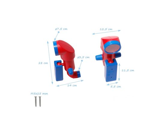 Periskops, XL (sarkanā un zilā krāsā)