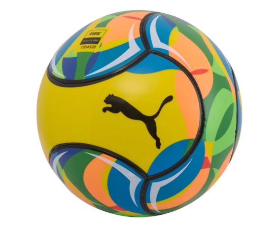 Puma FIFA Quality Pro pludmales futbola bumba, dzelteni zili zaļa, 84583 01