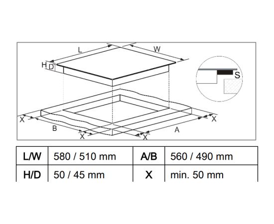 Built-in hob Bomann