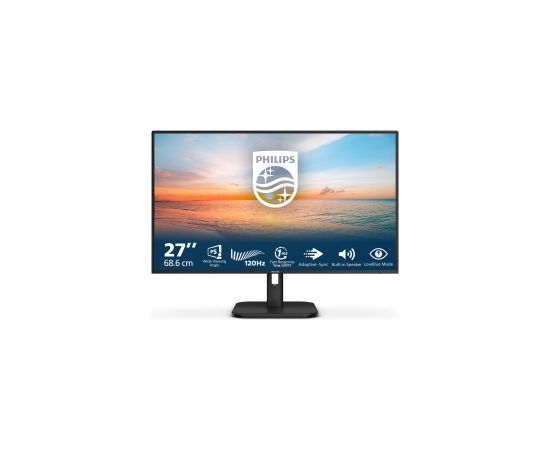 Philips 27E1N1200A/00 27 " IPS FHD 16:9 120 Hz 4 ms 1920 x 1080 pixels 300 cd/m² HDMI ports quantity 1 Black