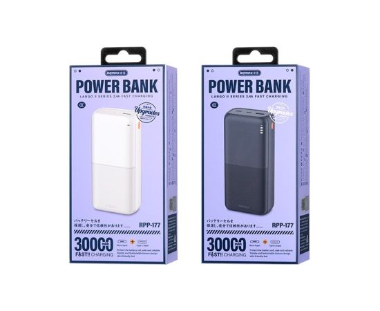 External battery Power Bank Remax RPP-177 12W 30000mAh black
