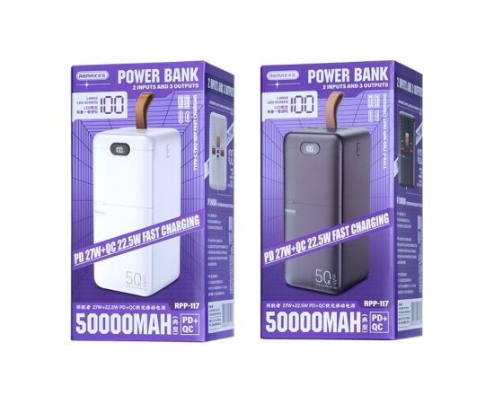 External battery Power Bank Remax RPP-117 22.5W 50000mAh black