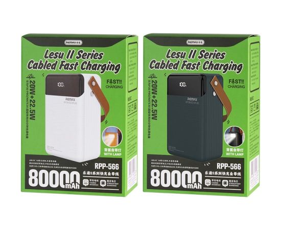 External battery Power Bank Remax RPP-566 22.5W 80000mAh grey