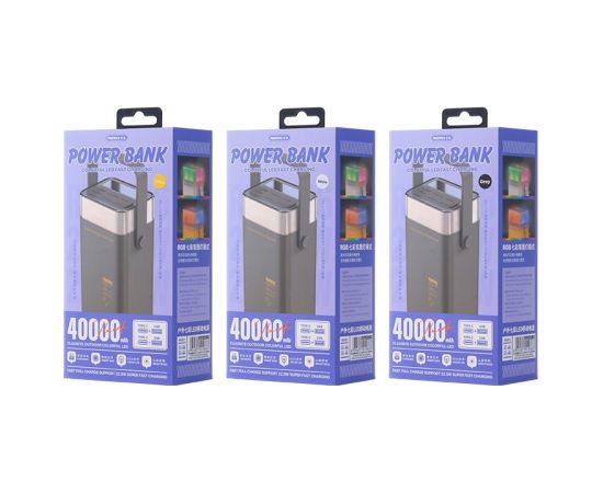 External battery Power Bank Remax RPP-596 22.5W 40000mAh grey