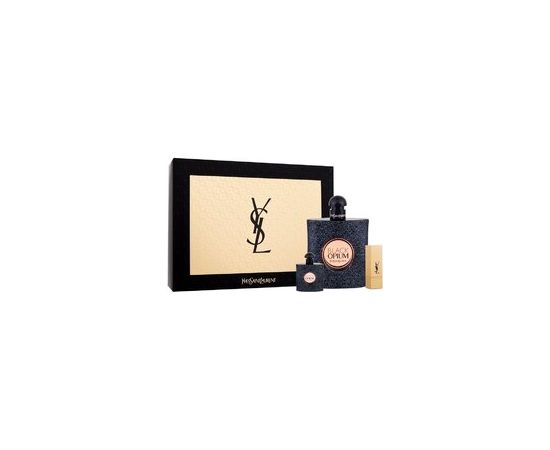 Yves Saint Laurent Black Opium Gift set EDP 90 ml, miniature EDP 7.5 ml and lipstick 90ml