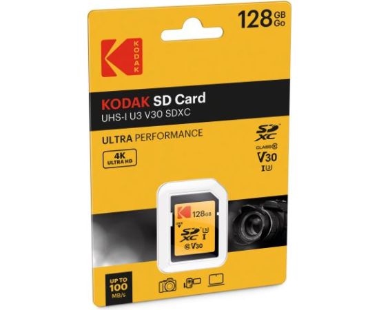 Kodak SD 128GB UHS-I U3 V30 Ultra Performance EKMSD128GXC10HPRK