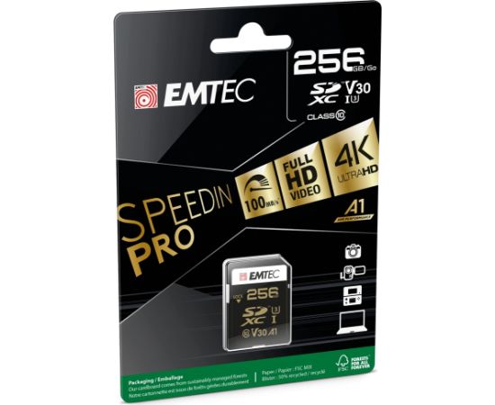Emtec SD 256GB UHS-I U3 SpeedIN Pro