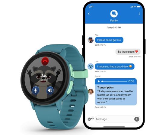 Garmin   Bounce 2, GPS, Wi-Fi, LTE, kids watch Turquoise