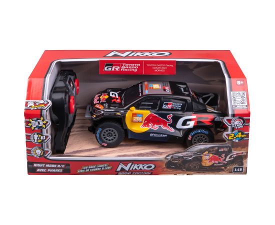 NIKKO Radiovadāma automašīna Toyota GR Dakar #206 Lucas Moraes, mērogs 1:18