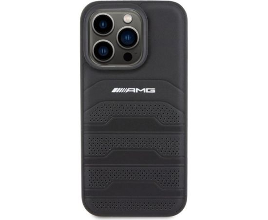 AMG Leather Debossed Lines Back Case Aizsargapvalks Priekš Apple iPhone 15 Pro