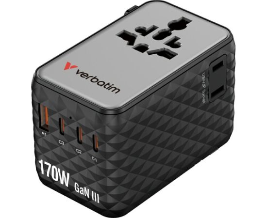 Verbatim Ceļojumu Adapteris EU / UK / US / 2x USB-A / 3x USB-C 70W