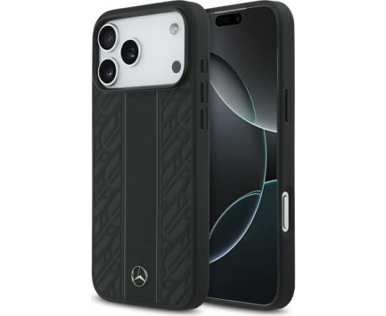 Mercedes Leather Laurel Leaves Stripes MagSafe Aizmugurējais Apvalks priekš Apple iPhone 17 Pro Max