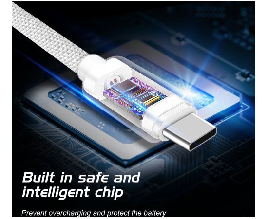 Swissten Textile Fast Charge 3A USB-C / USB-C Datu un Uzlādes Kabelis 1.2m