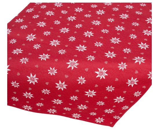 Table mat HOLLY 43x116cm, red Edelweiss