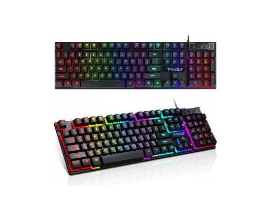 iLike   Gaming full size keyboard with fast respond Keys&RGB Lightnig ENG layout Black