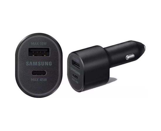Samsung   EP-L5300XBE 60W Super Fast Car charger 45W USB-C / 15W USB + USB-C Cable Black (OEM) Black