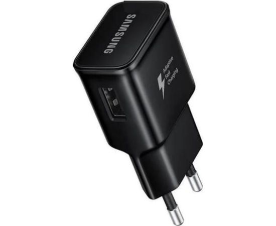 Samsung   EP-TA20EBE Adaptive - Universal 15W USB Plug 2A Fast Charger Black (OEM) Black